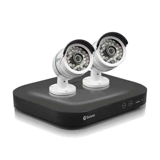 (image for) Swann 2 x Camera CCTV Security Kit, HD 3MP with 4 Channel DVR 1TB Pre-installed